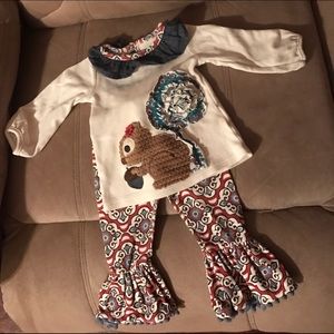 EUC 6-9 mo Mudpie outfit