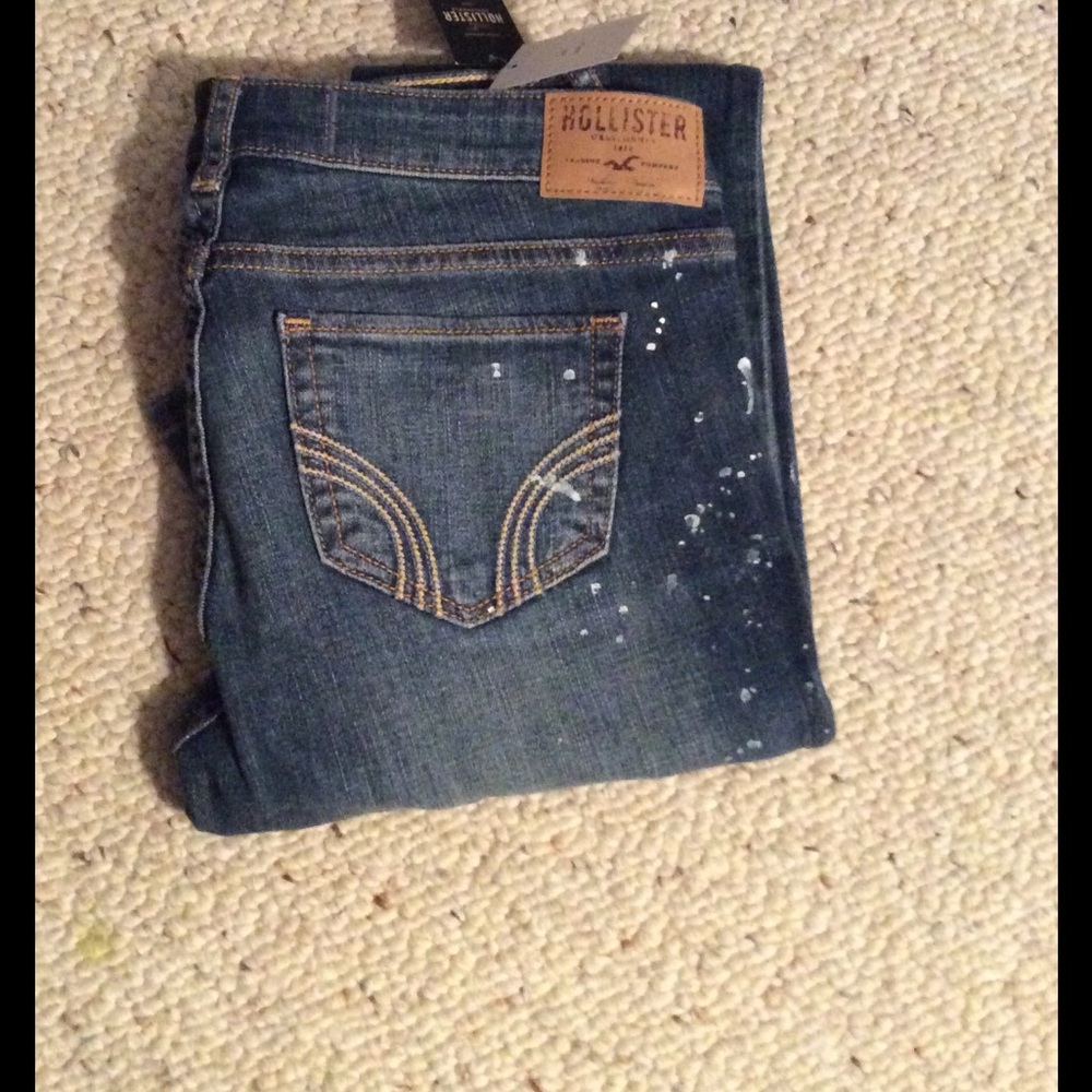 Hollister bootcut jeans(BRAND NEW) paint splatter