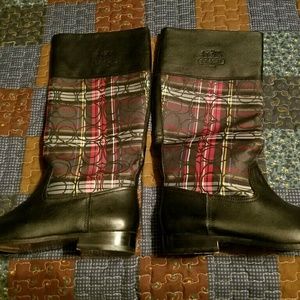 COACH PLAID BOOTS