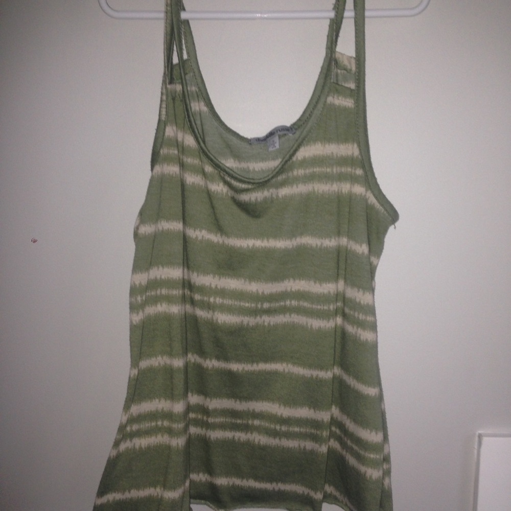 green tank top