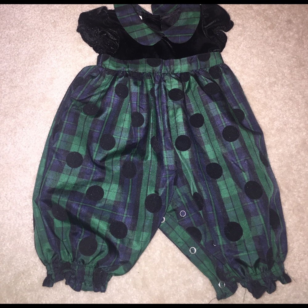 romper emerald and black