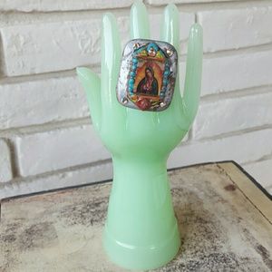 Virgin de Guadelupe clay ring