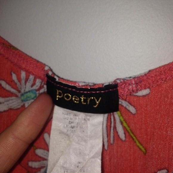 orange floral top - Picture 2 of 2