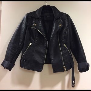 Black faux leather jacket
