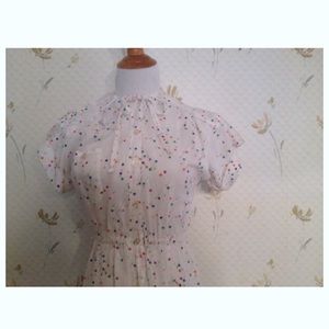 ⬇️ Adorable 1980's Vintage Polka Dot Dress, Summer ⬇️ Adorable 1980's Vintage Polka Dot Dress, Summer
