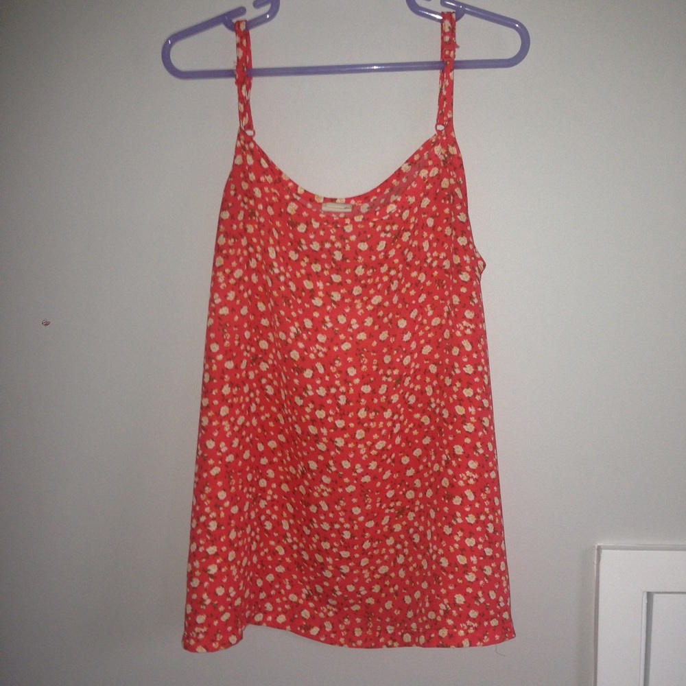 orange floral top