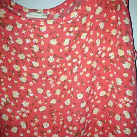 orange floral top - Picture 2 of 3