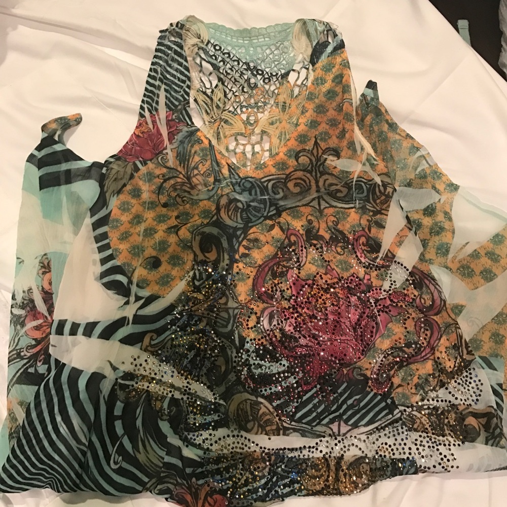 BEAUTIFUL Sequin Flow Top