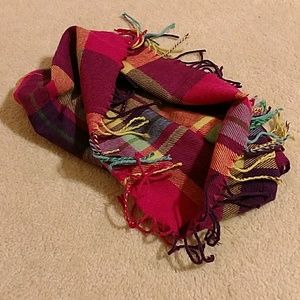Bright Plaid Scarf