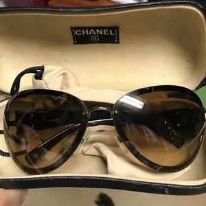 Ladies aviator authentic Chanel sunglasses