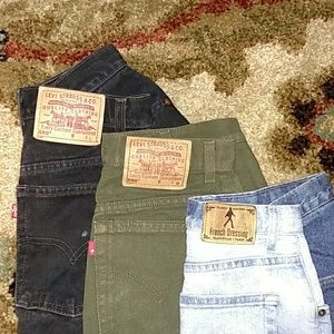 Levis! 3 pair of jean shorts