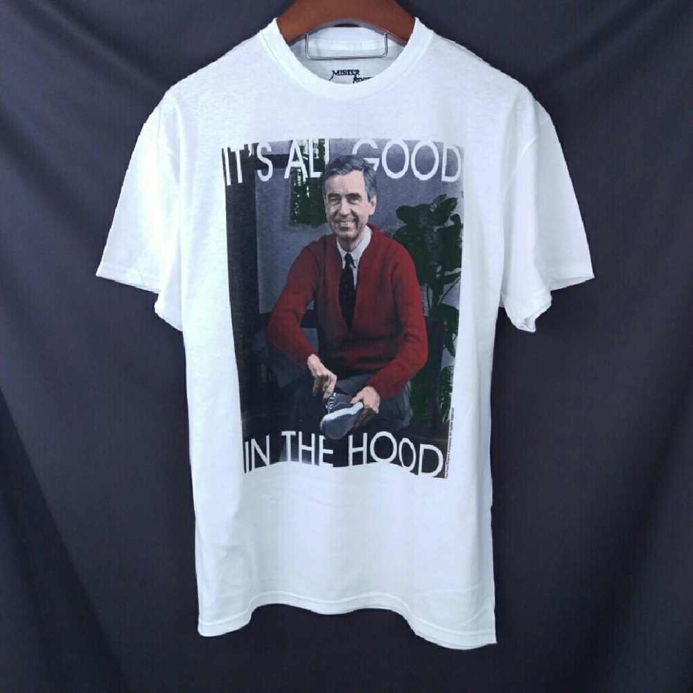 Mr. Rogers All Good In The Hood Tee White Shirt
