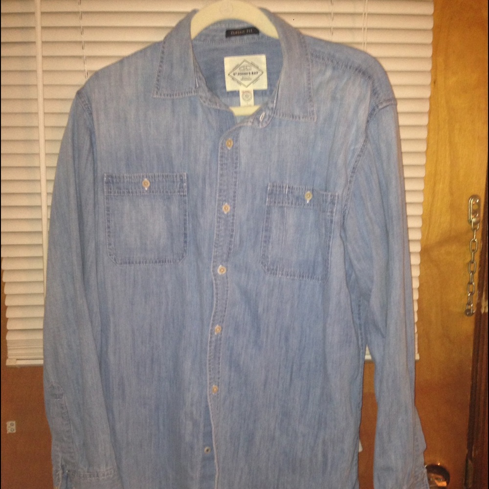 St. John's Bay long sleeve denim style shirt