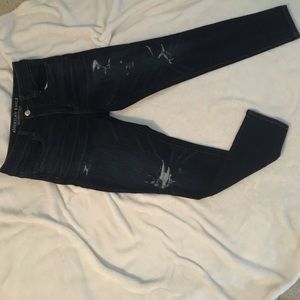 AE super stretch jeggings ripped- 8 short
