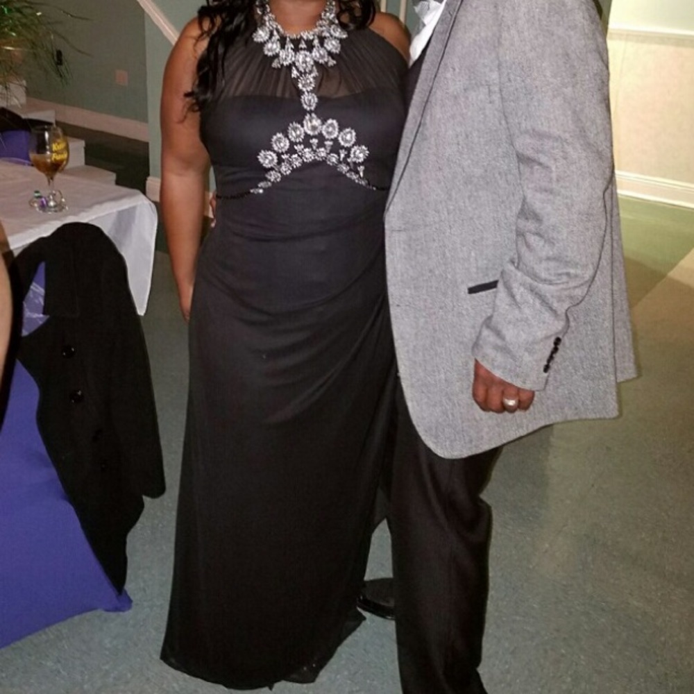 Davids Bridal Black evening gown