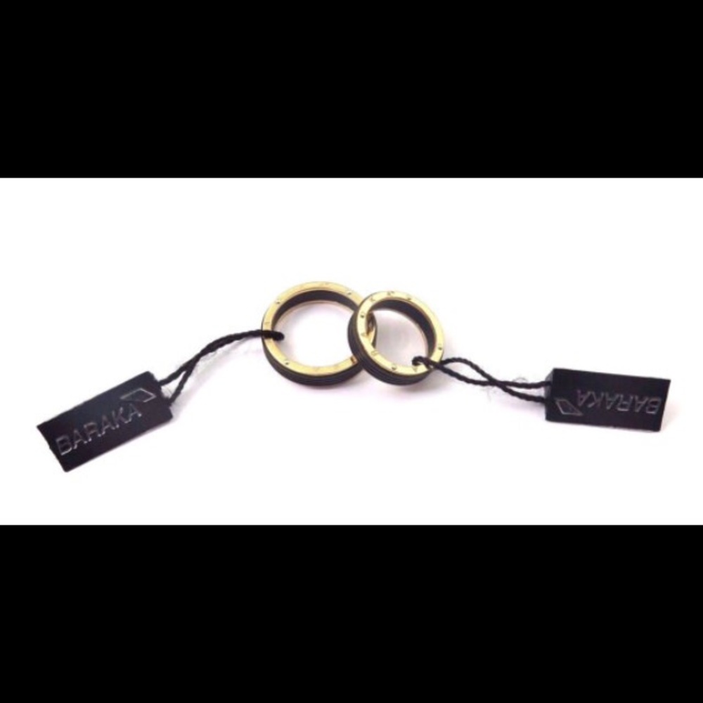 18k Rose Gold With Rubber Baraka  His & Hers Bands