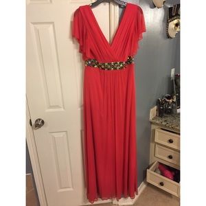 Coral formal dress