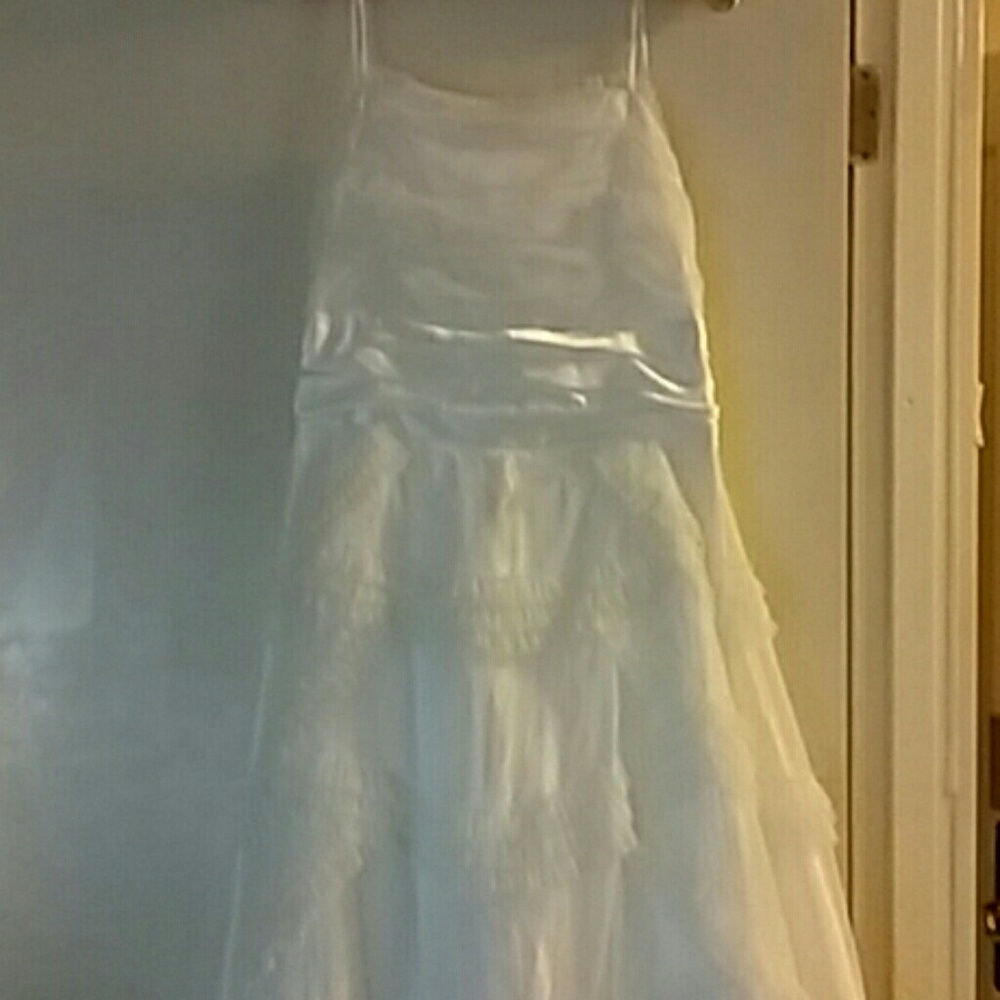 White formal "masquerade" dress