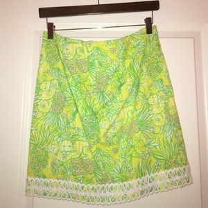 Lilly Pulitzer skirt size 4 'crazy cat house'