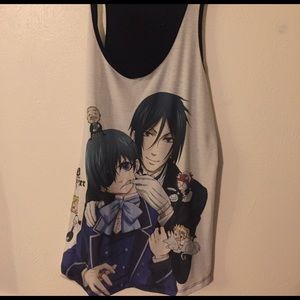 Black butler anime muscle top