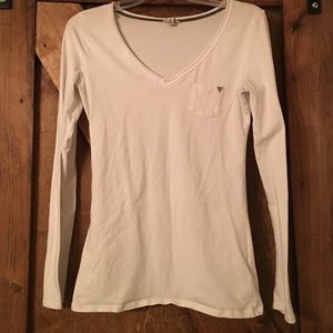 Guess white long sleeve tshirt