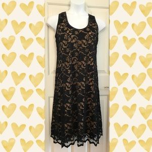 Karen Kane Lace Layered Dress 0X