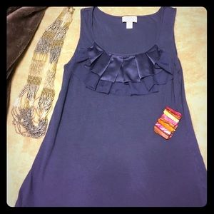 Loft ruffle accent sleeveless top