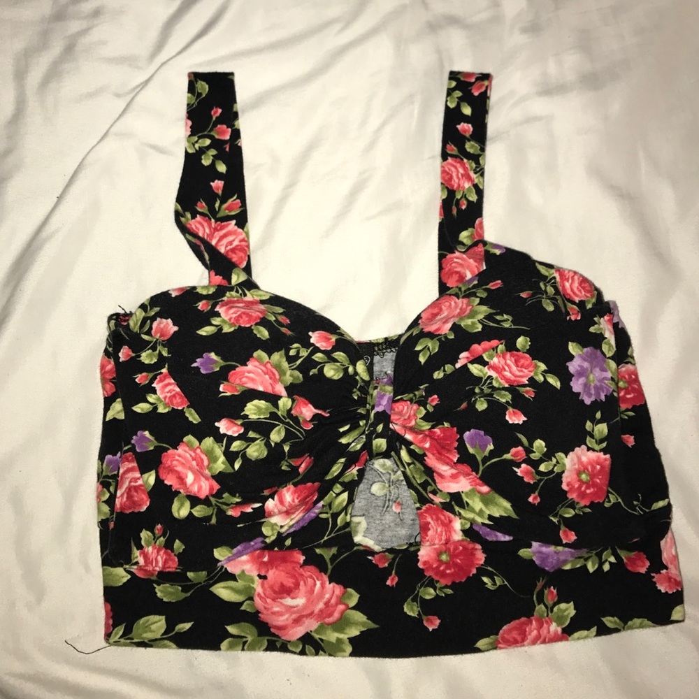 Cute Floral Crop Top