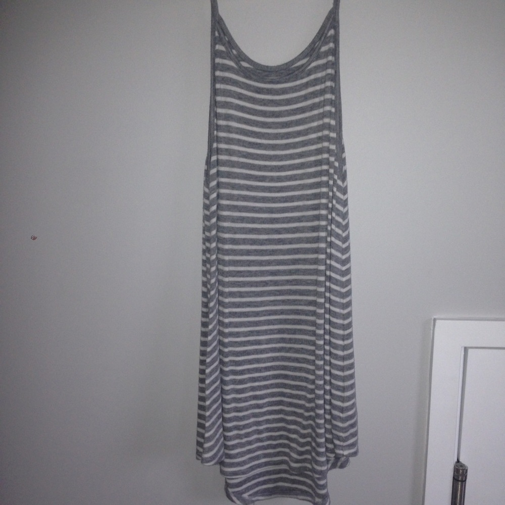 gray striped tank