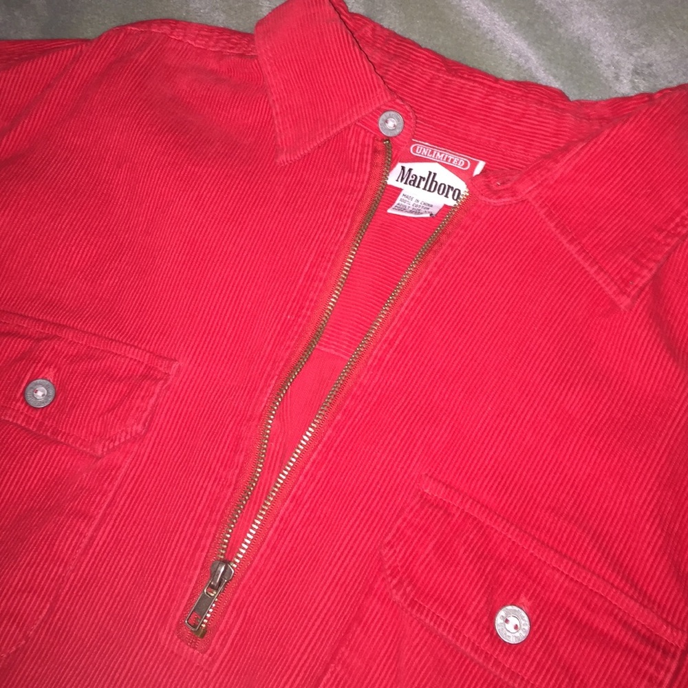 vintage Marlboro XXL quarter-zip work shirt