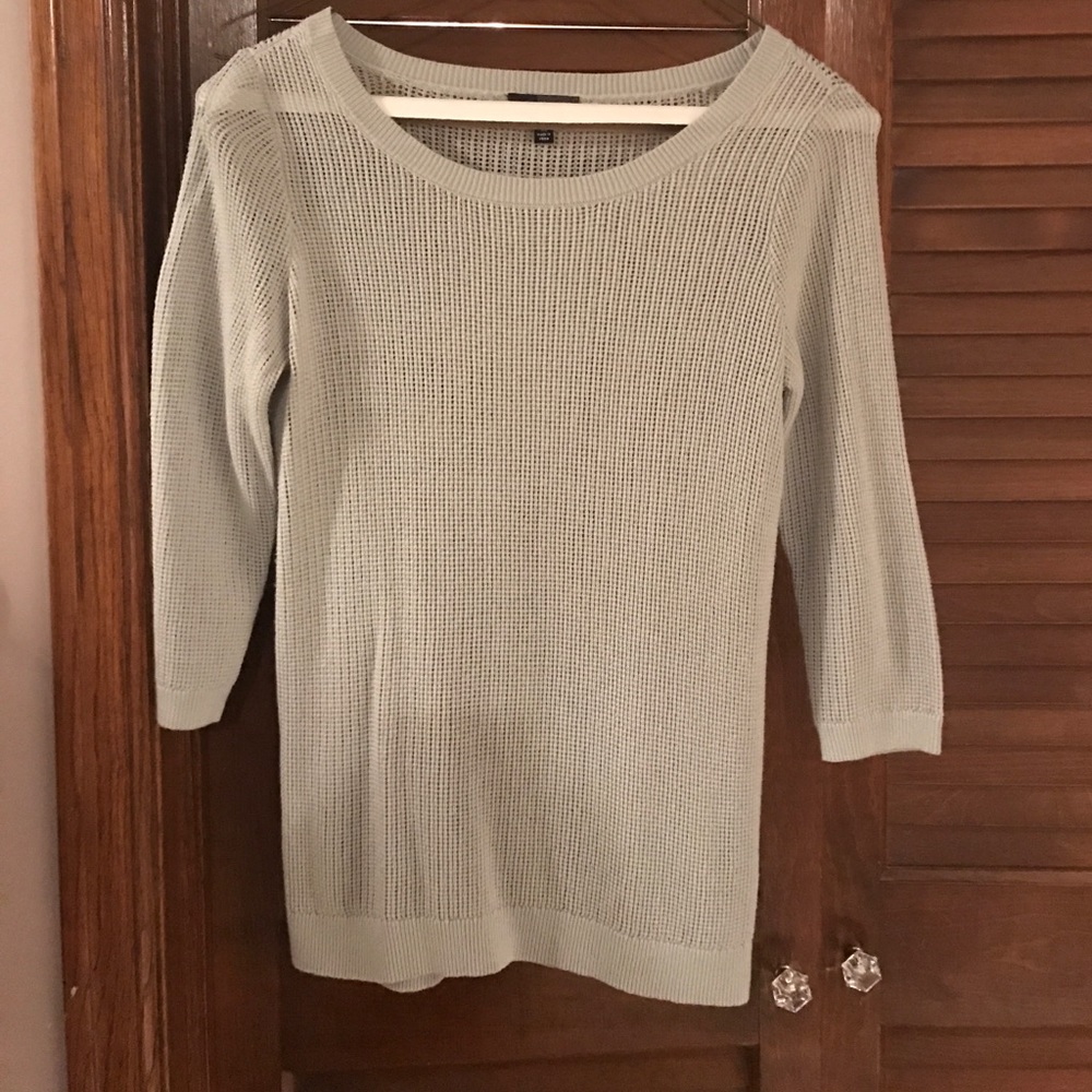 The Limited 3/4 Sleeve Knit Sweater Mint Green XS
