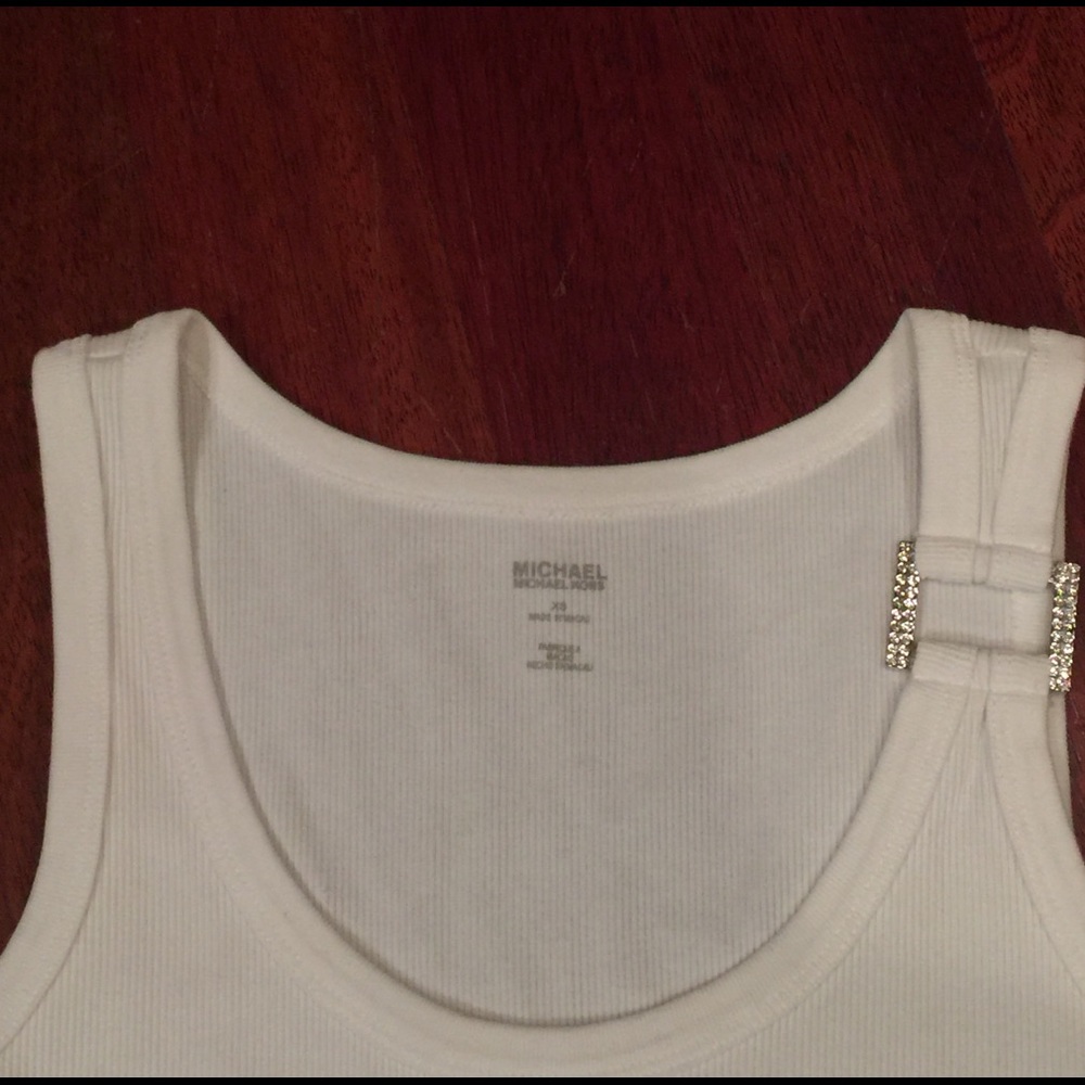 SALE-MICHAEL KORS - STRETCH TANK W/RHINESTONES