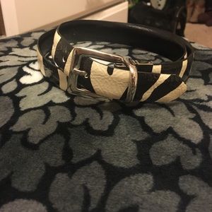 Zebra print waist belt