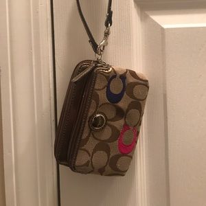 Coach wristlet, used once!