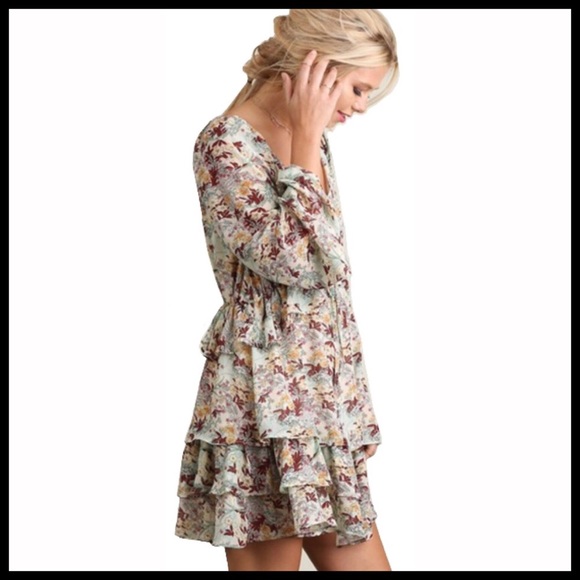 Ruffled Floral Dress - Picture 3 of 6