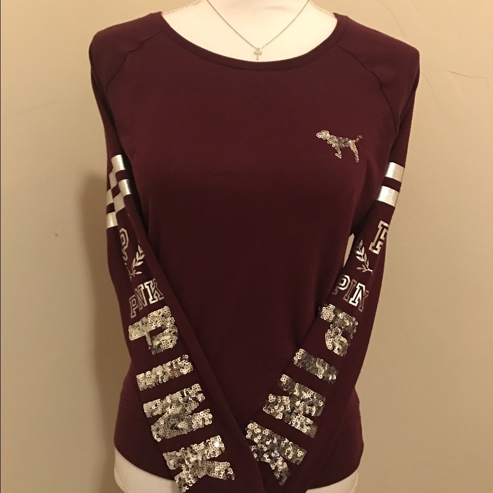 PINK VS Long sleeve sequin jersey
