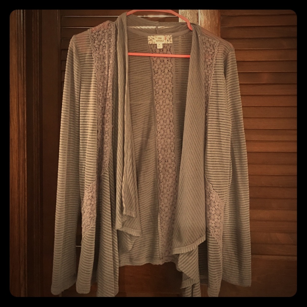 Pink Republic Draped Cardigan Sz S