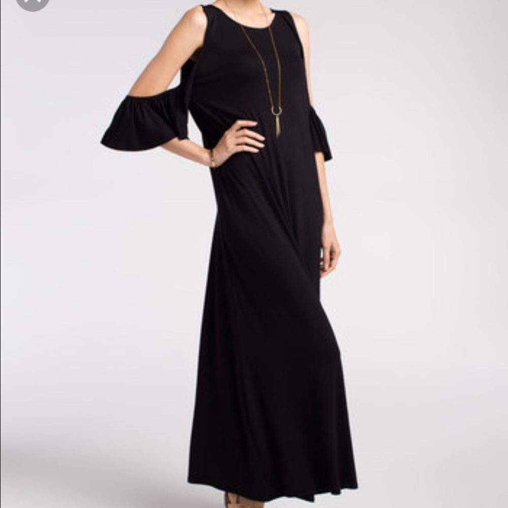Black maxi dress by love kuza. NWOT