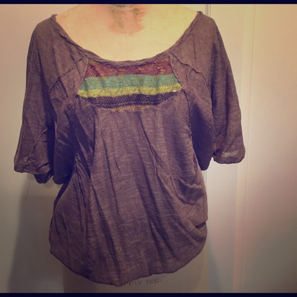 Free People Brown Top