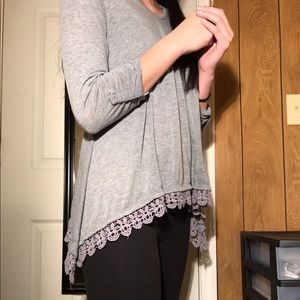 Laced Gray Long Sleeve