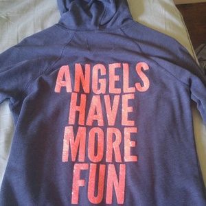 Dark blue victorias secret zipup sweater