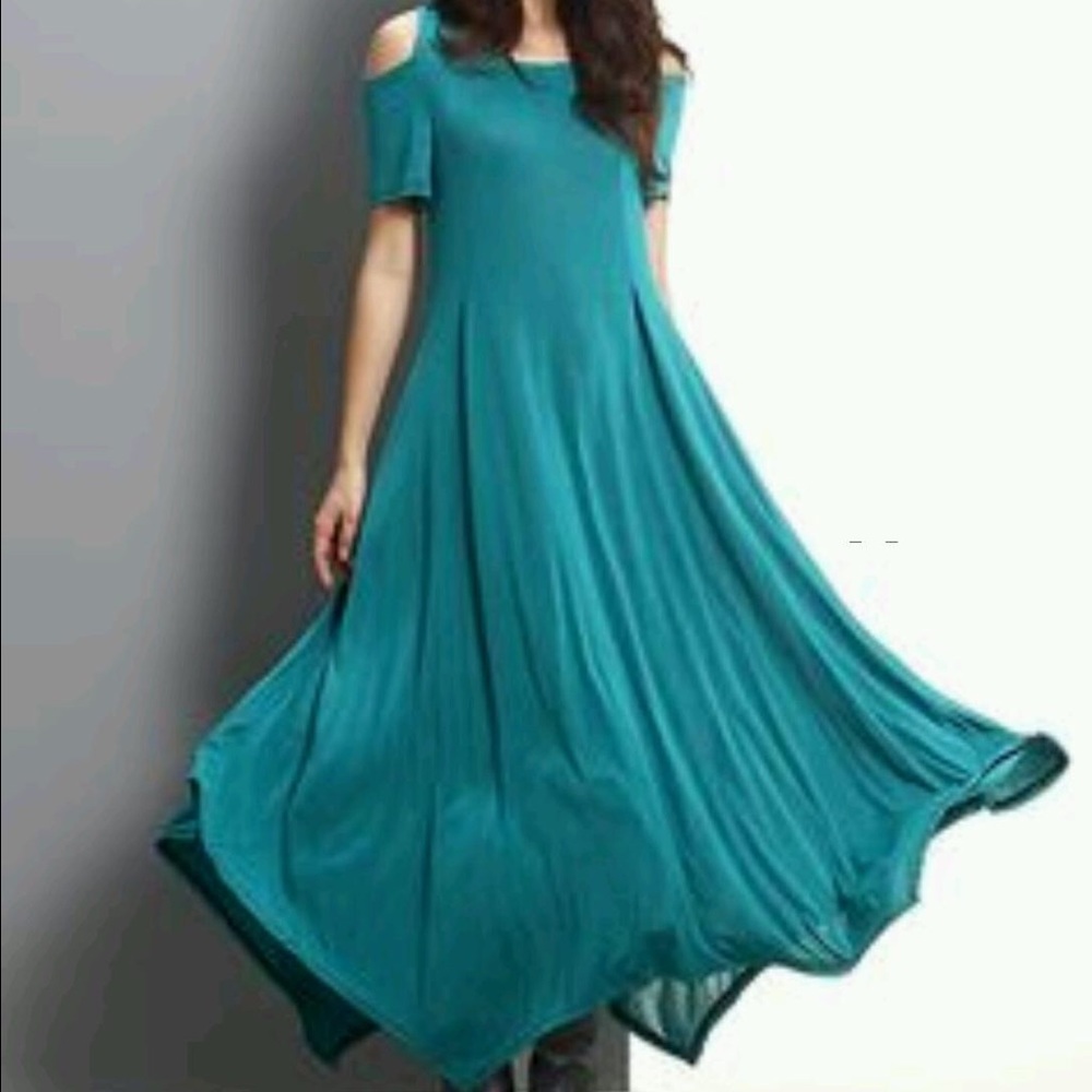 Teal maxi dress
