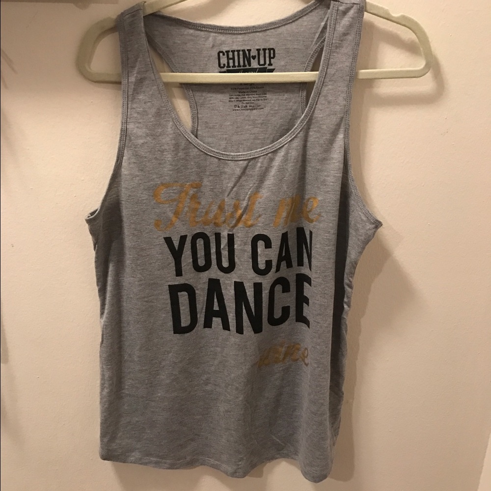 SOLD "Trust me you can dance" workout tank top