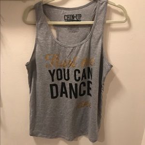 SOLD "Trust me you can dance" workout tank top