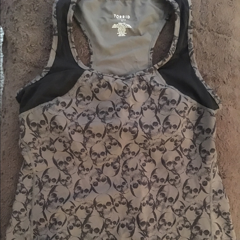 Rare Torrid Skull Active Workout Tank Top
