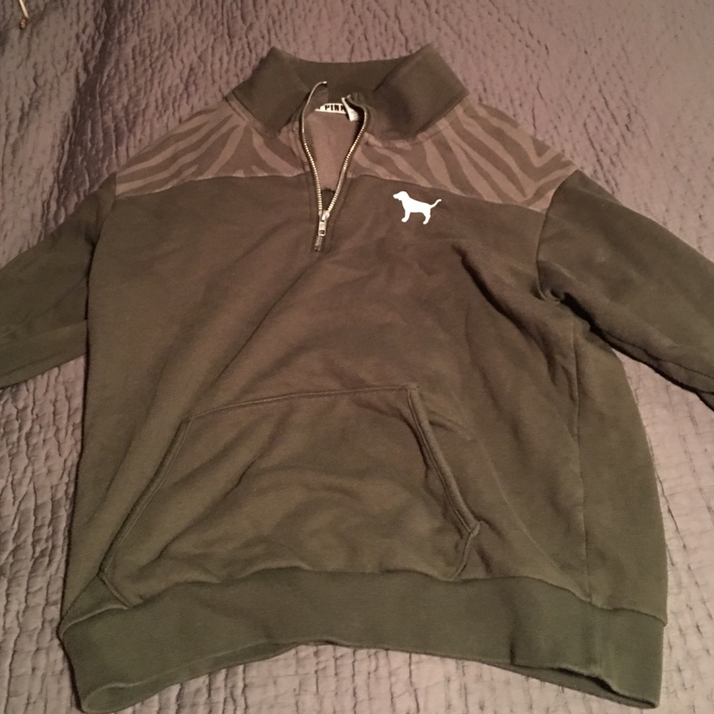 dark green pink jacket