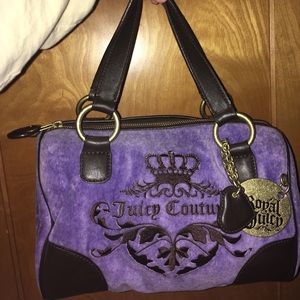 purple velvet juicy couture purse