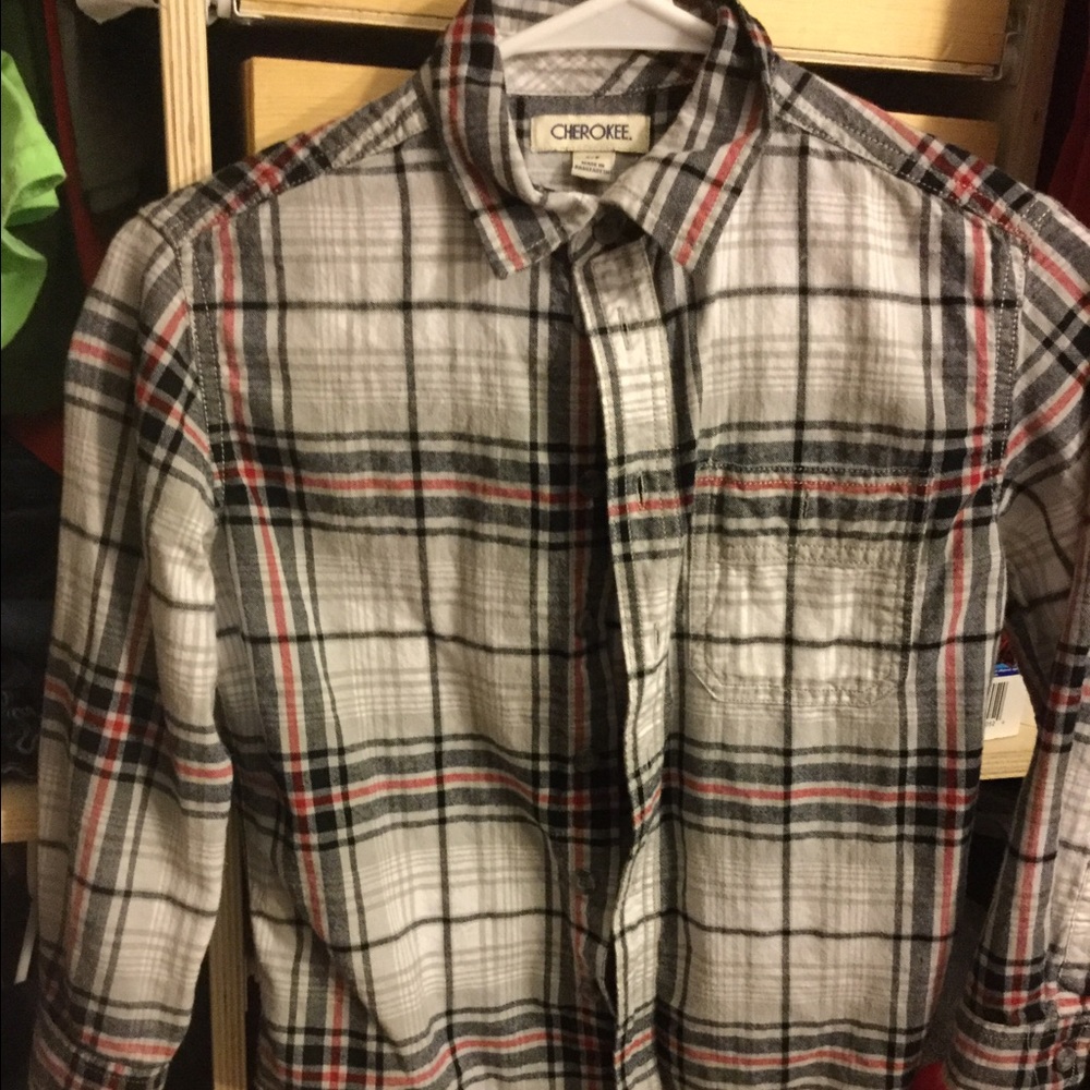 Plaid Cherokee brand boys shirt