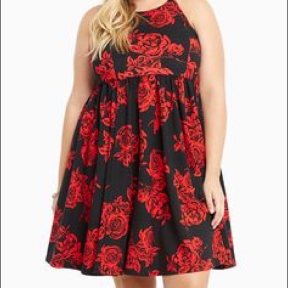 BNWT Torrid Floral Ponte Skater Dress