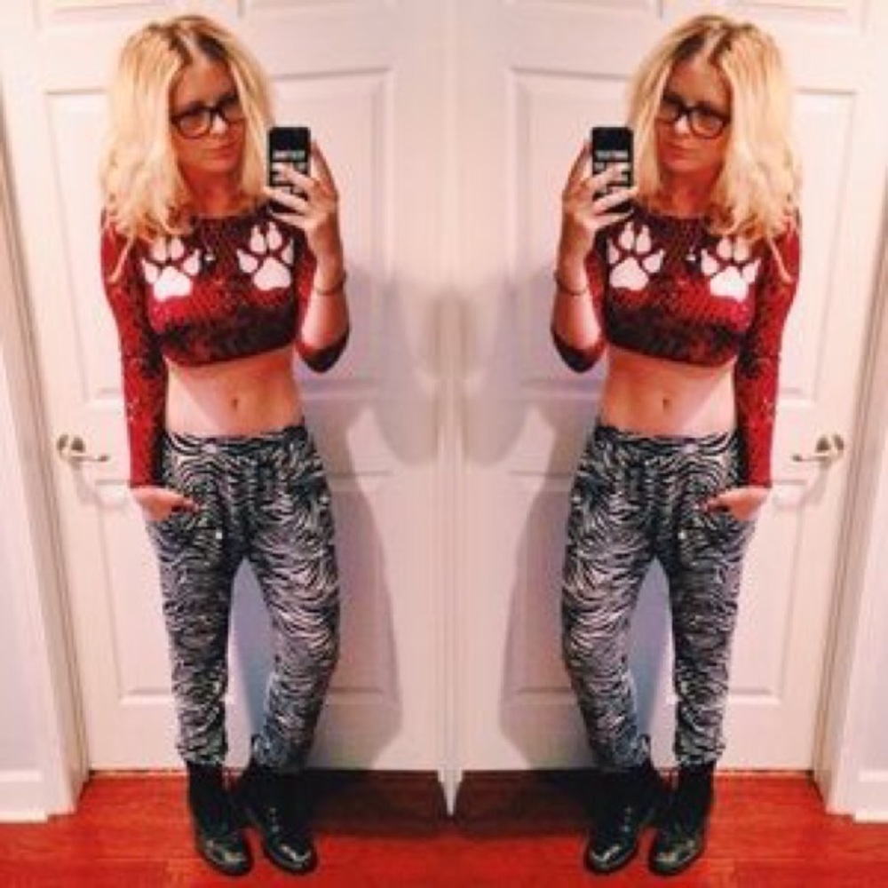 Paw Print Crop Top by Jac Vanek.